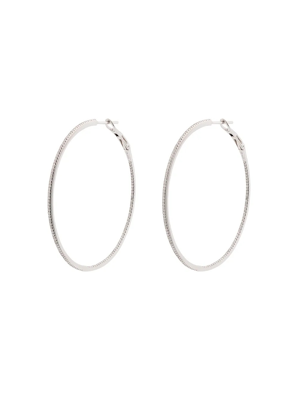 Dana Rebecca Designs diamond-embellished hoop earrings - Silver | Farfetch Global