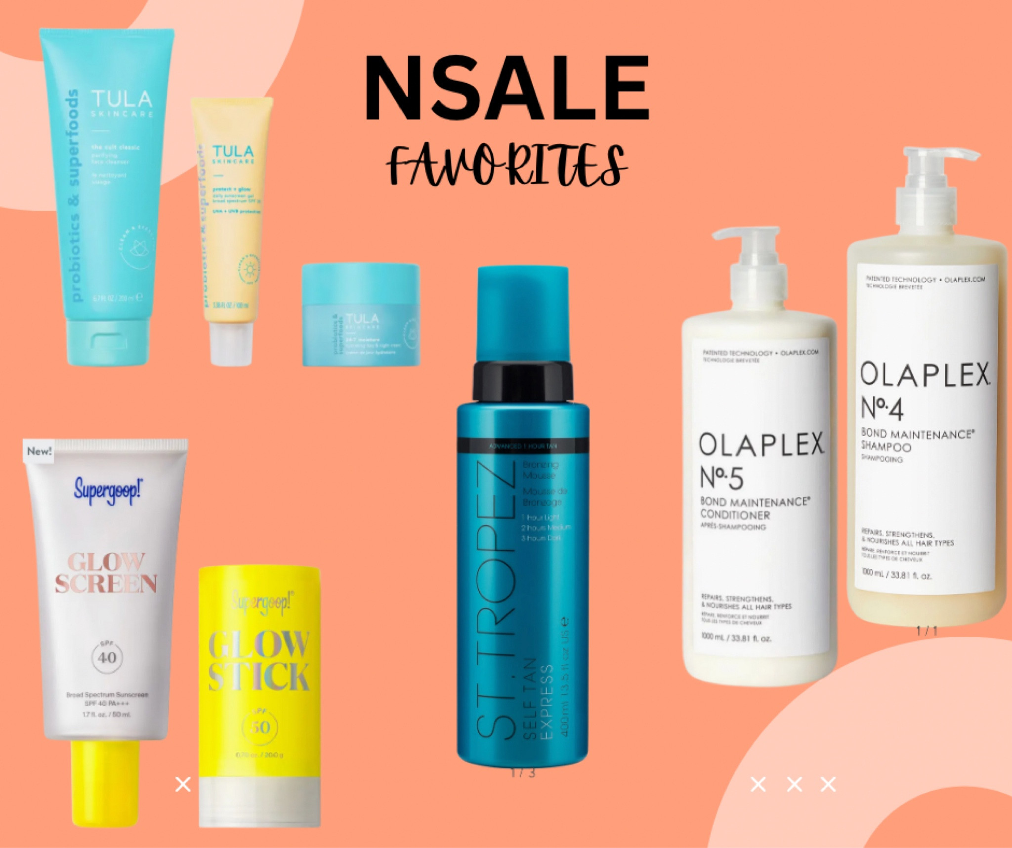 NSALE beauty products!! These are some great deals!! Love this self tanner and have recently switched over to olaplex for my hair routine! 
#nsale
#beautyproducts
#beautyroutine

#LTKbeauty #LTKFind #LTKxNSale
