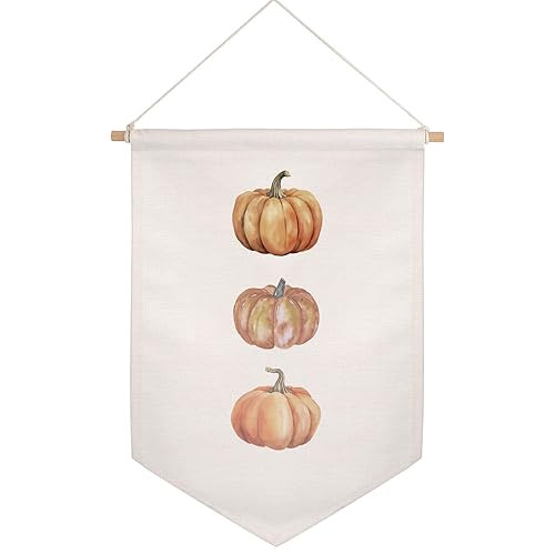 Pumpkin Wall Hanging Flag, Fall Wall Hanging, Pumpkin Fall Decor, Pumpkins Wall Hanging Banner, F... | Amazon (US)