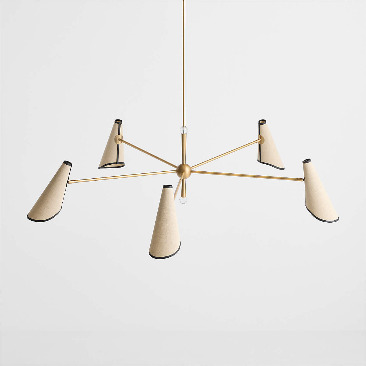 Rivet 5-Arm Chandelier by Jeremiah Brent 56" | Crate & Barrel | Crate & Barrel