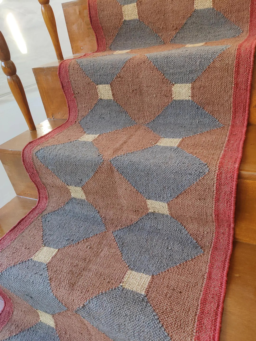 Handwoven Wool and Jute Runner, Handmade Kilim Dhurrie Rug, Traditional Indian Jute Area Rug, Tra... | Etsy (US)