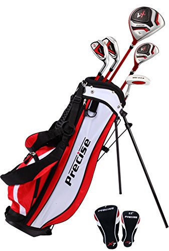 Precise X7 Junior Complete Golf Club Set for Children | 3 Age Groups Boys & Girls | Right Hand & Left Hand Kids Golf Clubs Set w/ 2 HC's, Flex Shafts & Lightweight Stand Bag with Dual Straps | Amazon (US)