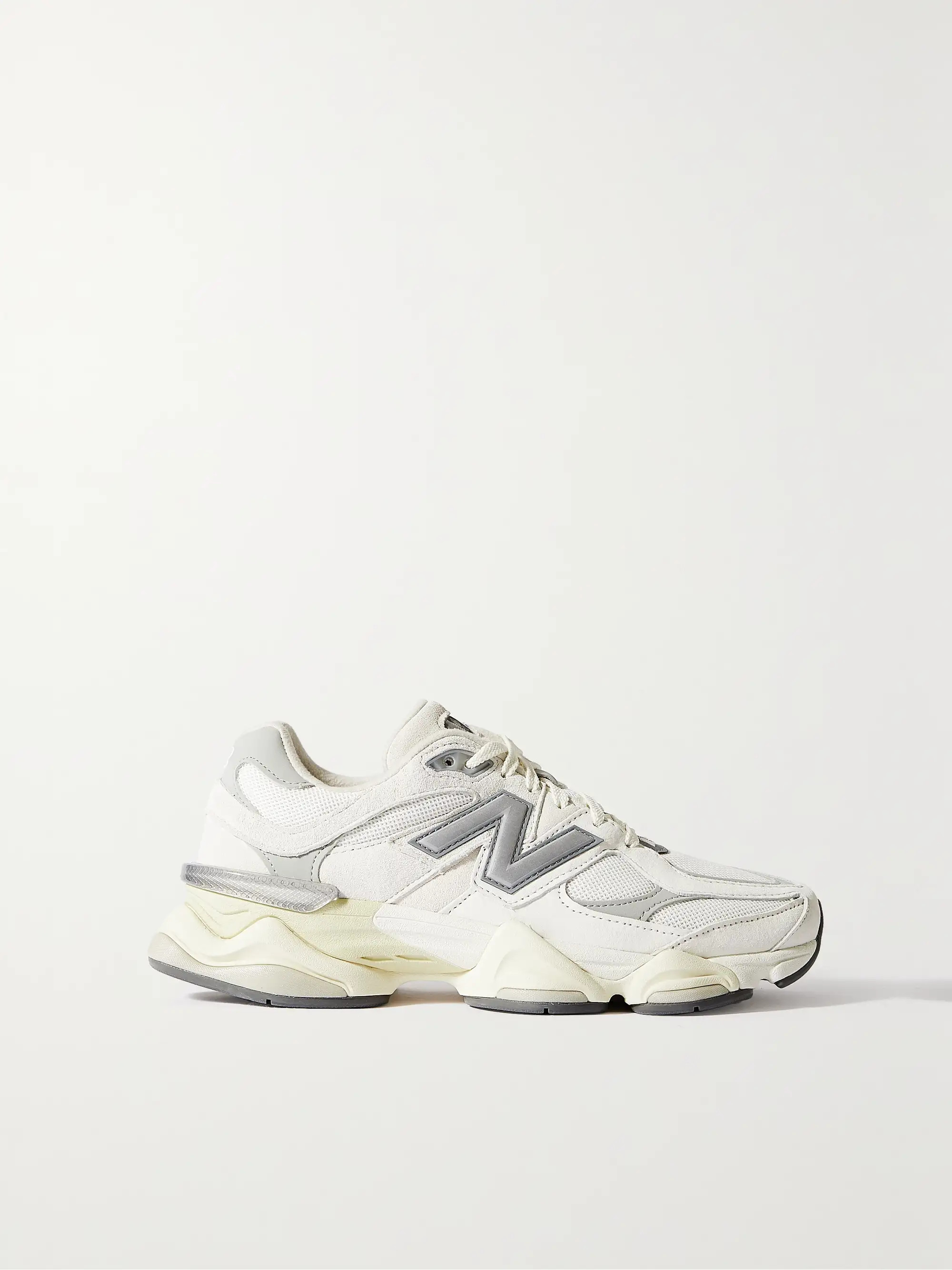 9060 leather-trimmed suede and mesh sneakers | NET-A-PORTER (UK & EU)