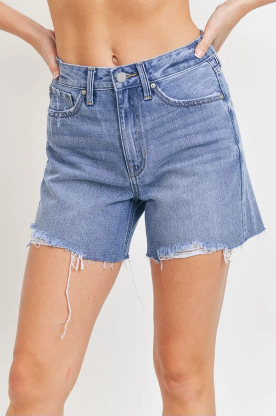 Midi Denim Short | Kins Collective