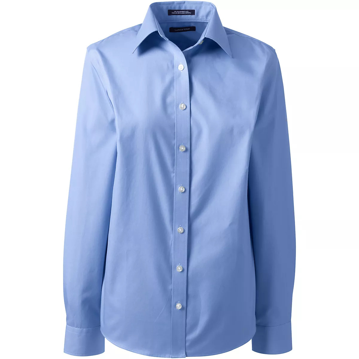 Women's Long Sleeve No Iron Broadcloth Shirt | Lands' End (US)