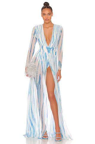 retrofete Angela Dress in Blue Zebra from Revolve.com | Revolve Clothing (Global)