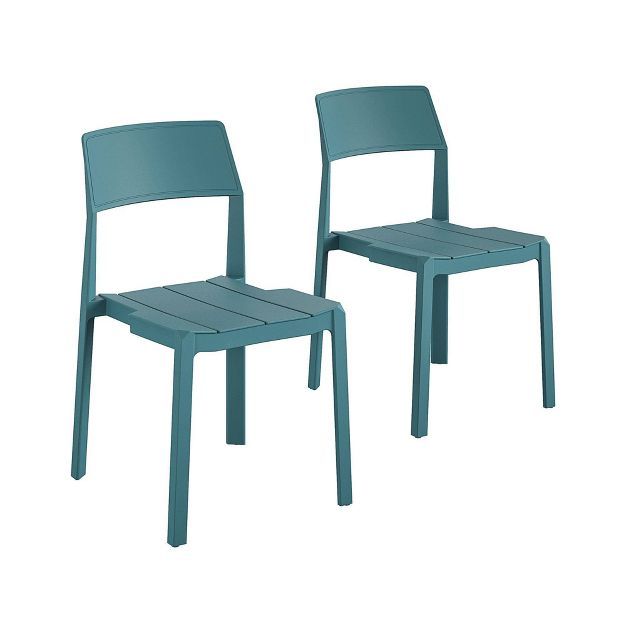 Chandler 2pk Indoor/Outdoor Stacking Dining Chairs - Novogratz | Target