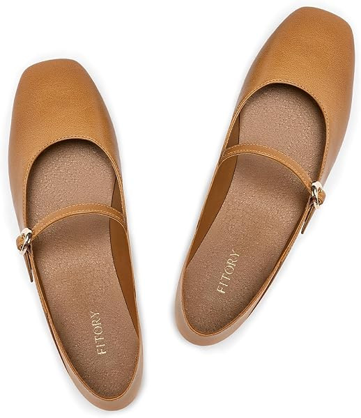 FITORY Mary Jane Shoes Women, Non Slip Work Ballet Flats Business Casual | Amazon (US)