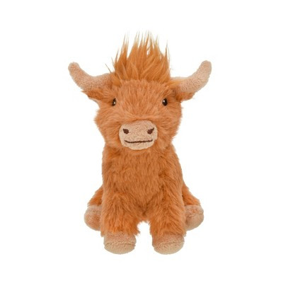 Multipet 5" Highland Cow Interactive Plush Dog Toy: All Ages, Pet Toy, Occupy, Cuddle | Target