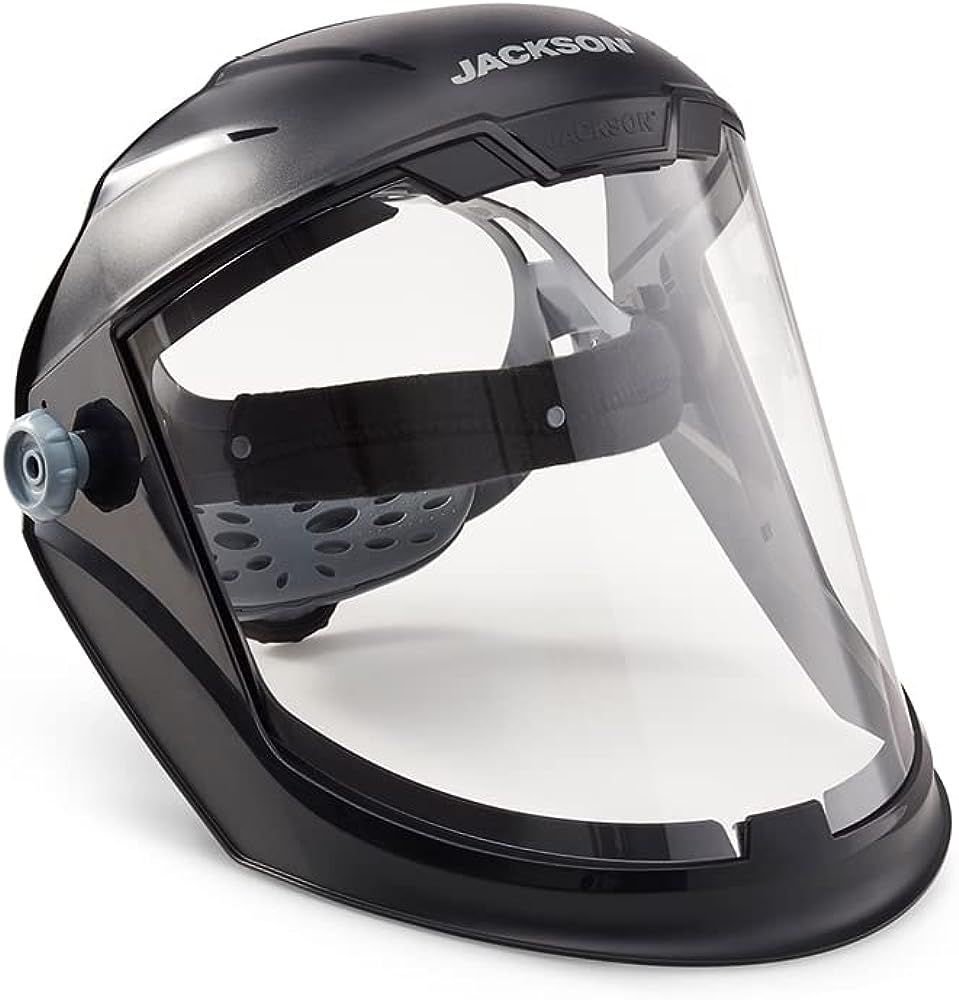 Jackson Safety Lightweight MAXVIEW Premium Face Shield with 370 Speed Dial Ratcheting Headgear | Amazon (US)