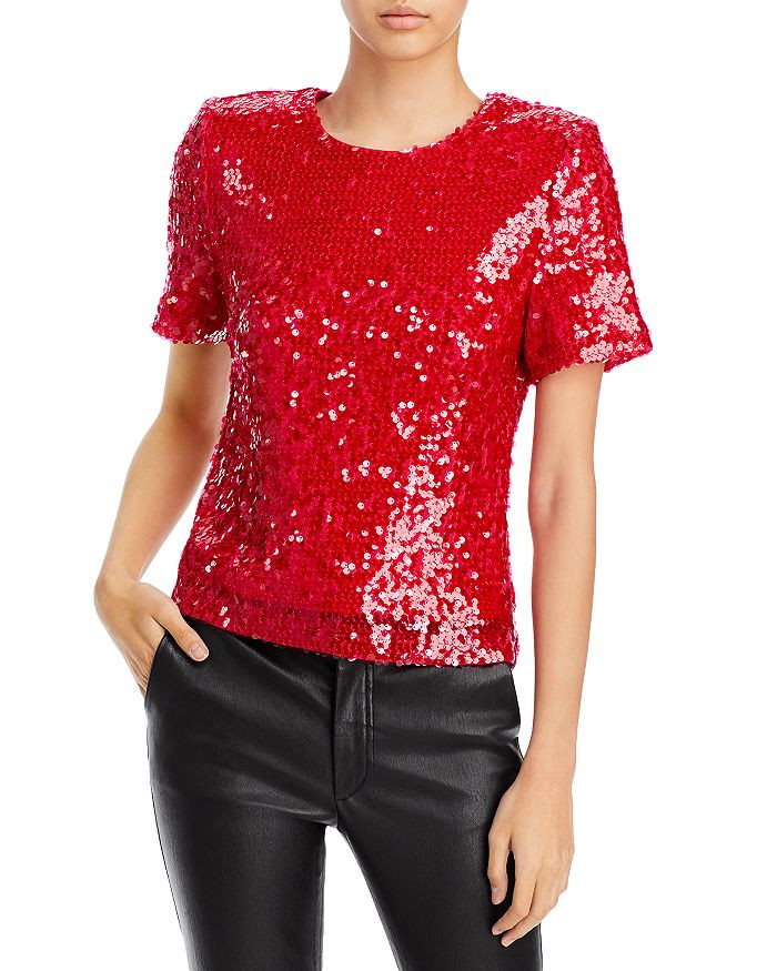 La Dame Sequin Mesh Tee | Bloomingdale's (US)