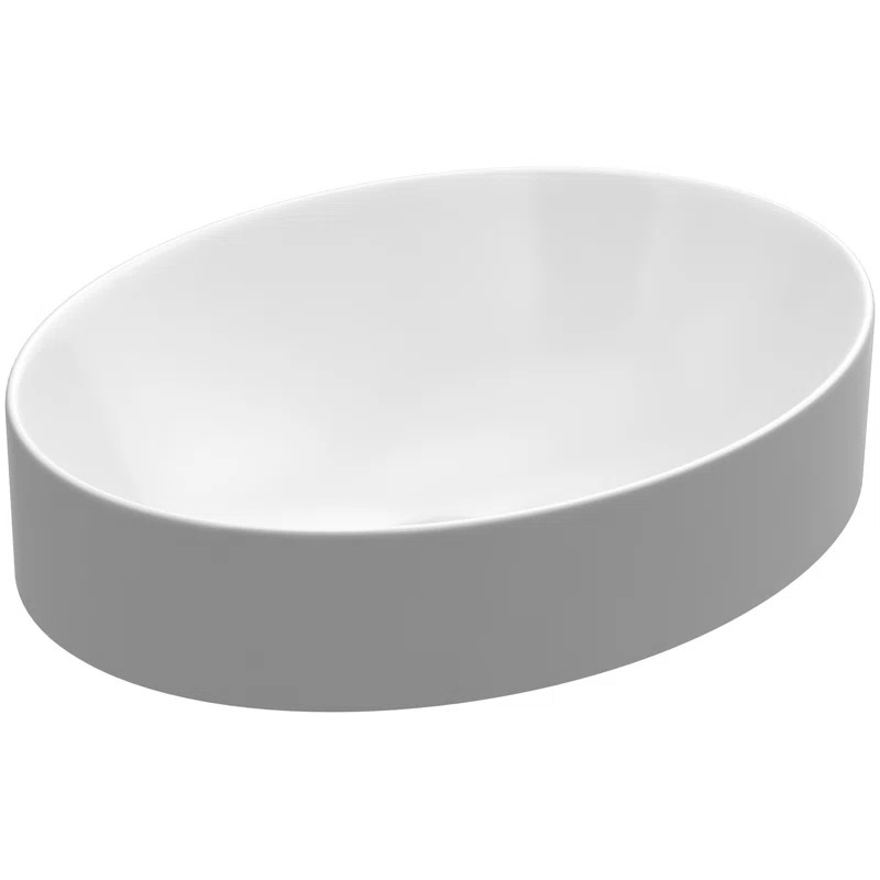 K-99183-0 Vox® Vitreous China Oval Vessel Bathroom Sink with Overflow | Wayfair North America