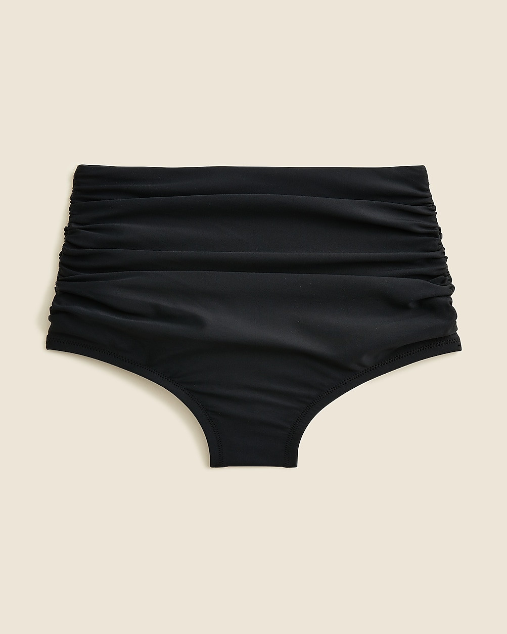 Ruched high-rise full-coverage bikini bottom | J. Crew US