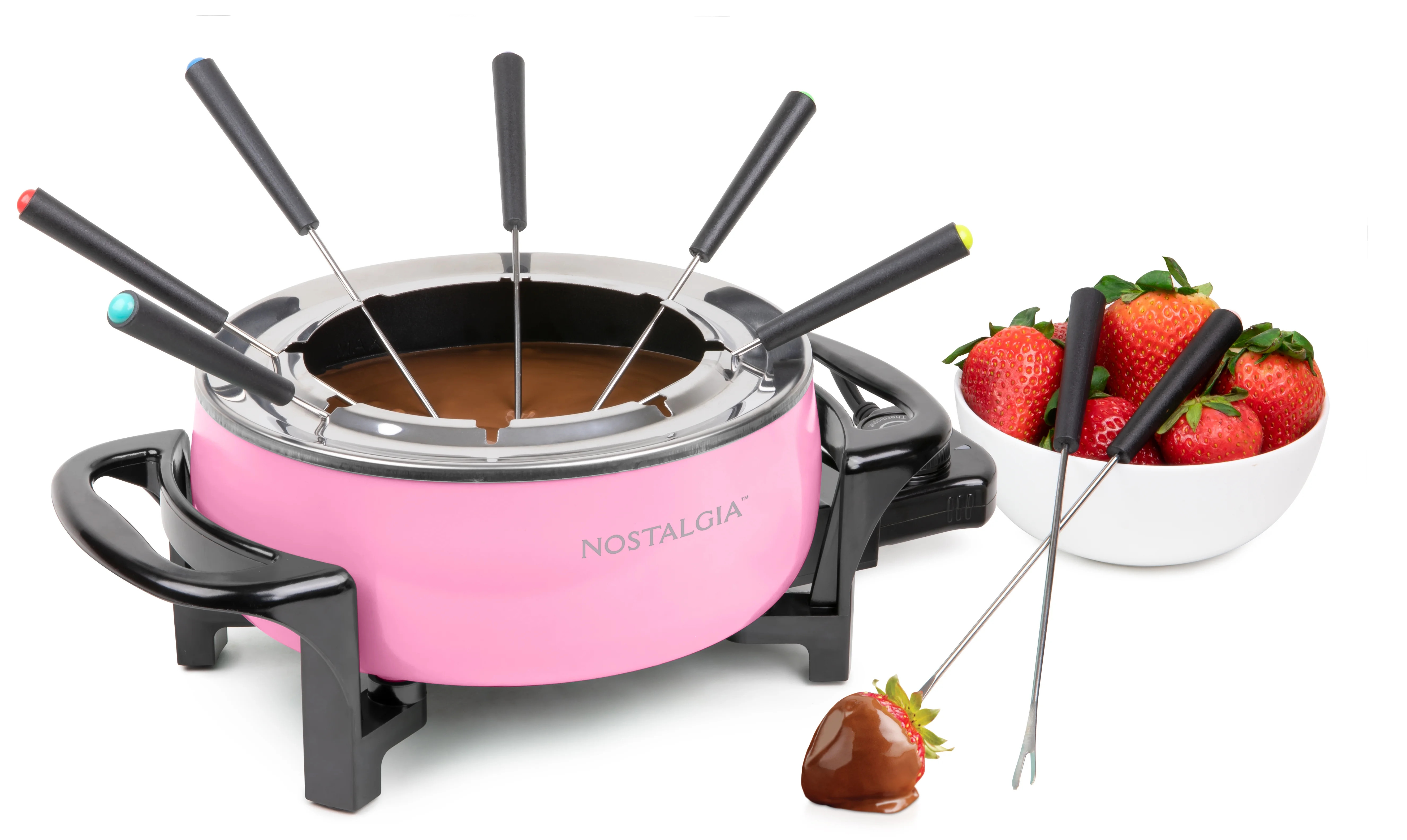 Nostalgia NFPS6PK 12-Cup Electric Fondue Pot, Pink | Walmart (US)