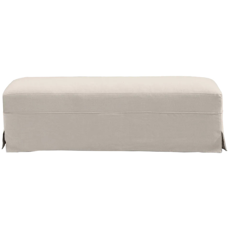 Bridgette Slipcover Ottoman Bench | Temple & Webster AU