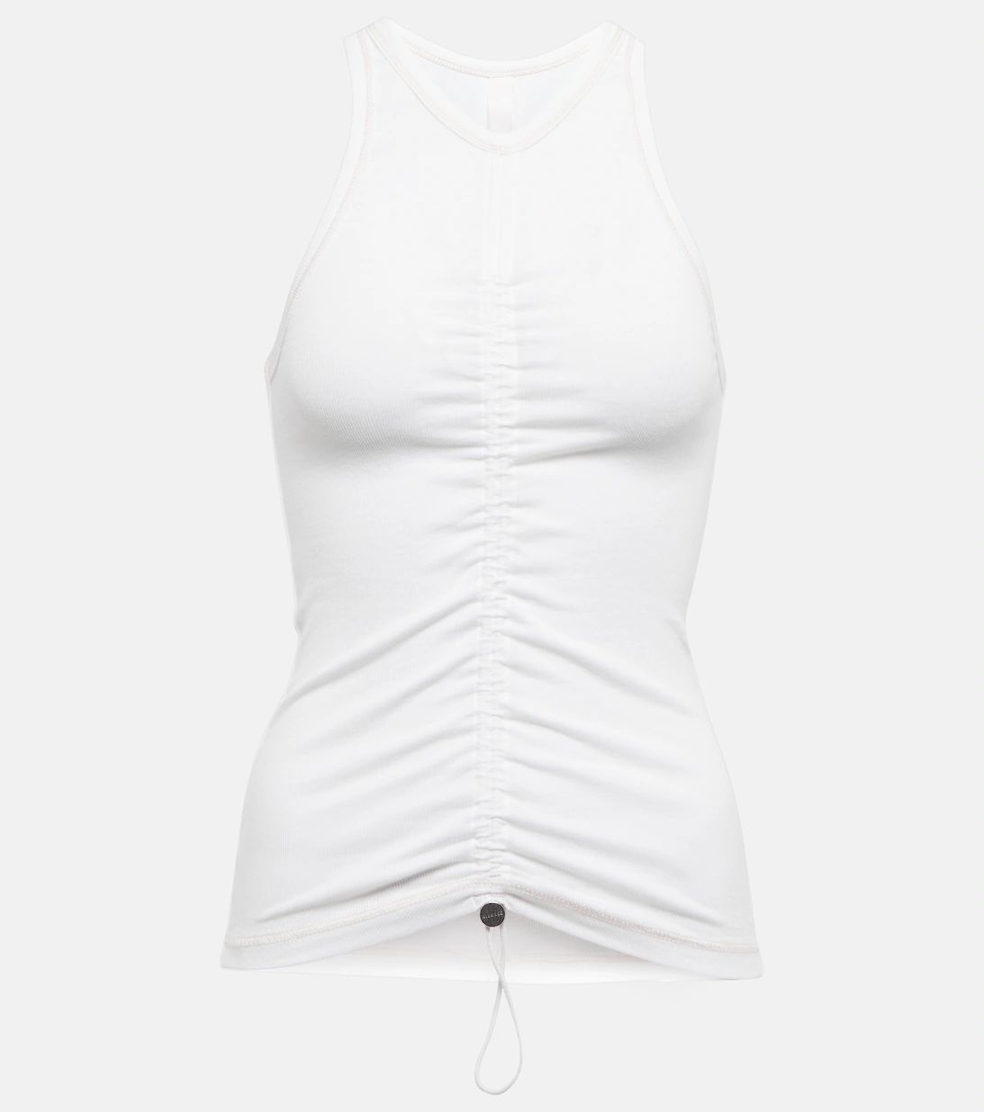 Drawstring ruched cotton jersey top | Mytheresa (US/CA)