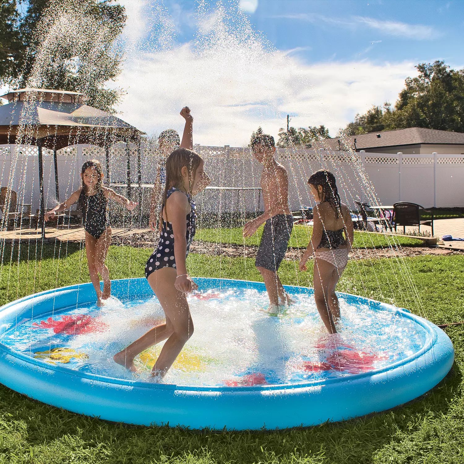 Giant Splash Pad Inflatable 10 Ft Diameter Wading Pool with Sprinkler by WOW World of Watersports | Sam's Club