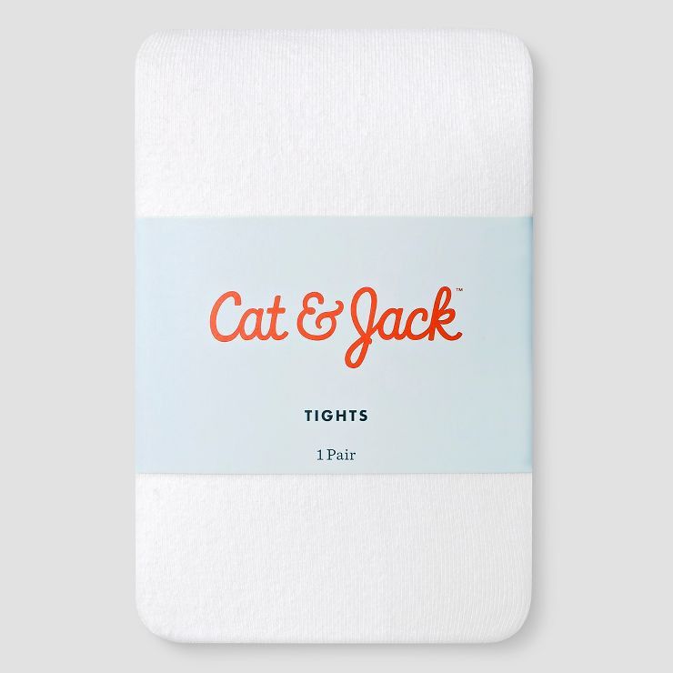 Toddler Girls' Solid Tights - Cat & Jack™ White | Target