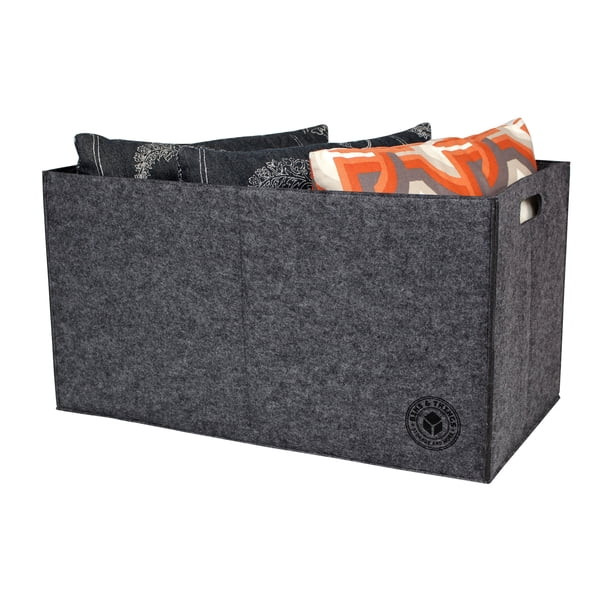 Bins & Things Large Felt Folding Storage Basket (27.5 x 15 x 15 Inches) Thick Felt Home Organizer... | Walmart (US)