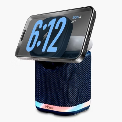 iHome Bluetooth Speaker with Wireless Charger and Night Light – Blue (iPBT50L) | Target