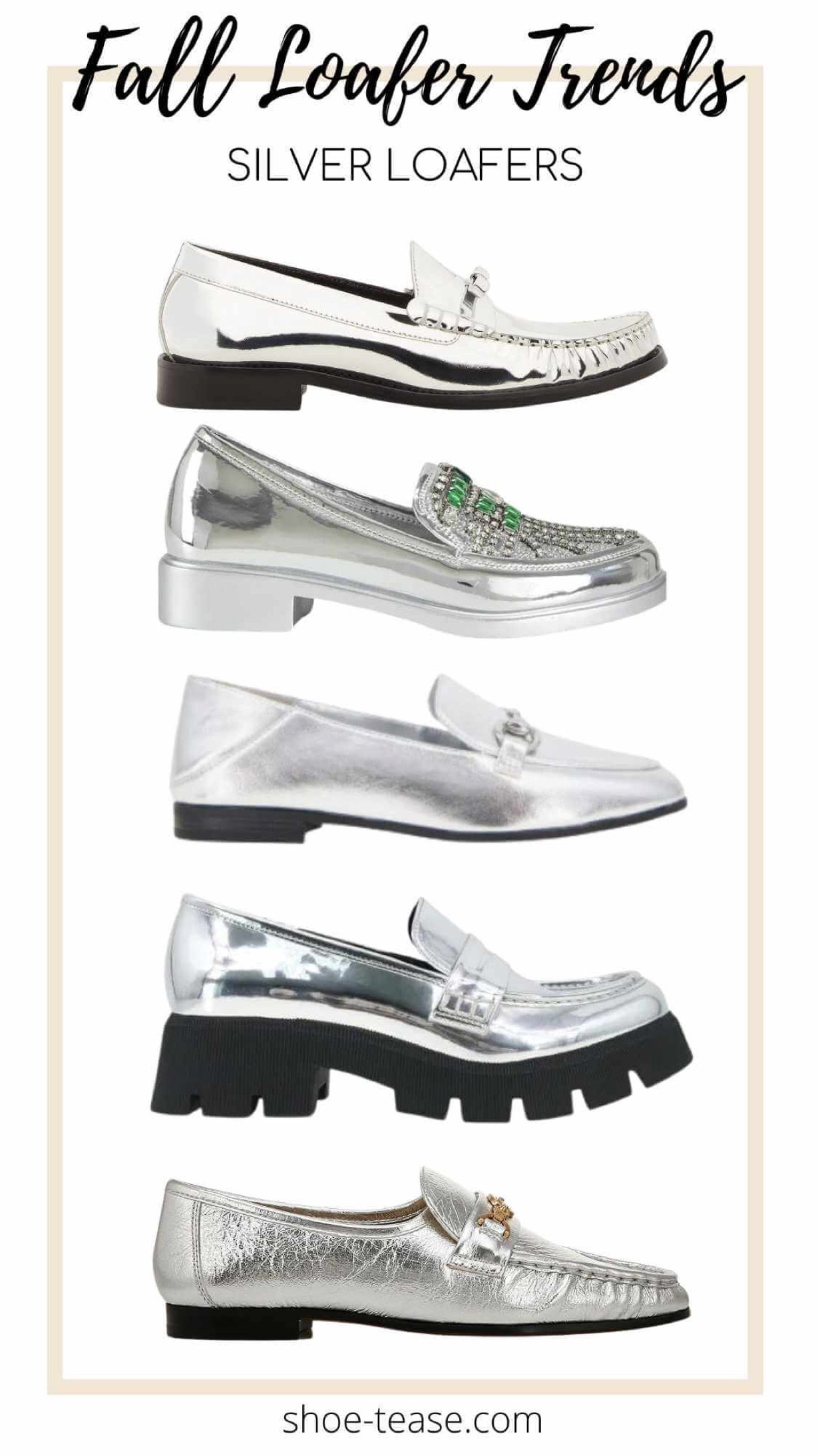 Fall 2024 silver loafer trends 

#LTKShoeCrush