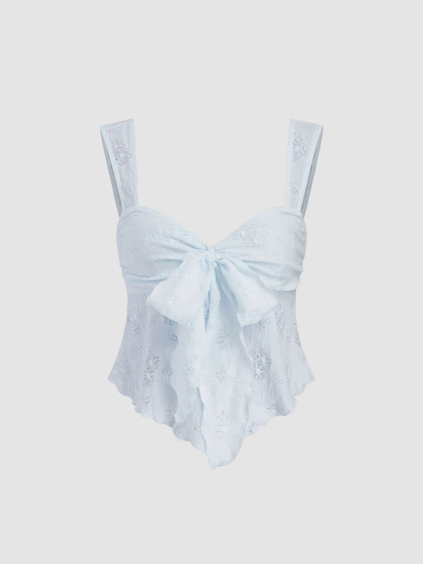 Lace Lace Sweetheart Bowknot Tank Top For Date | Cider