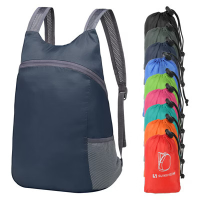 Unique Bargains Camping Cycling Outdoor Ultra Lightweight Foldable Water-Repellent Backpack 20L Navy Blue | Target