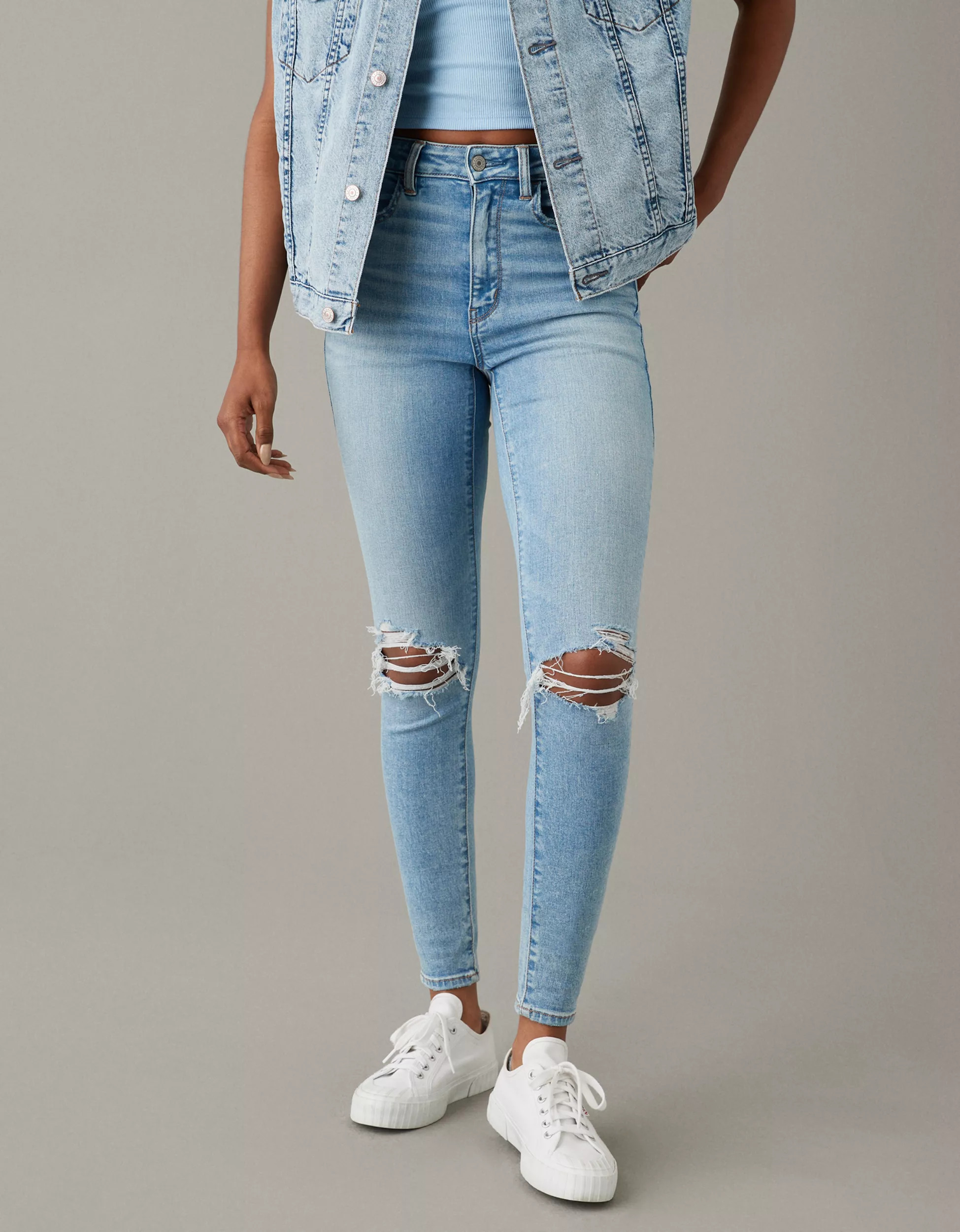 AE Next Level Ripped Super High-Waisted Jegging | American Eagle Outfitters (US & CA)