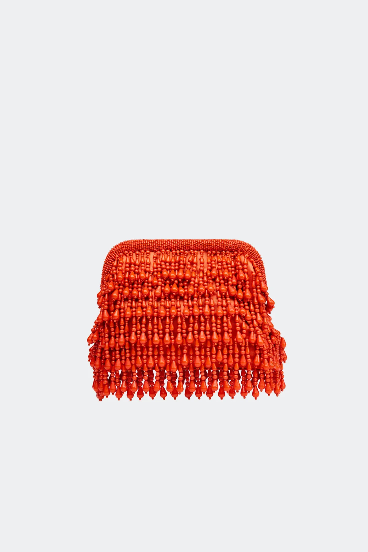 Beaded Drop Clutch In Orange | Simon Miller