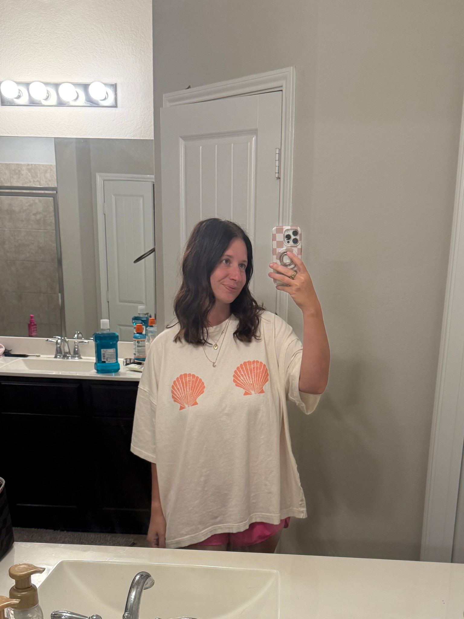 Runs HUGE! I’m wearing a small.