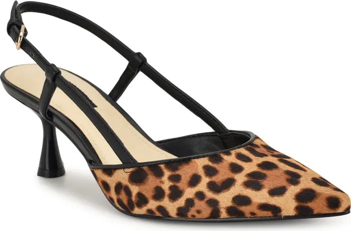 Nine West Rhonda Slingback Pointed Toe Kitten Heel Pump (Women) | Nordstrom | Nordstrom