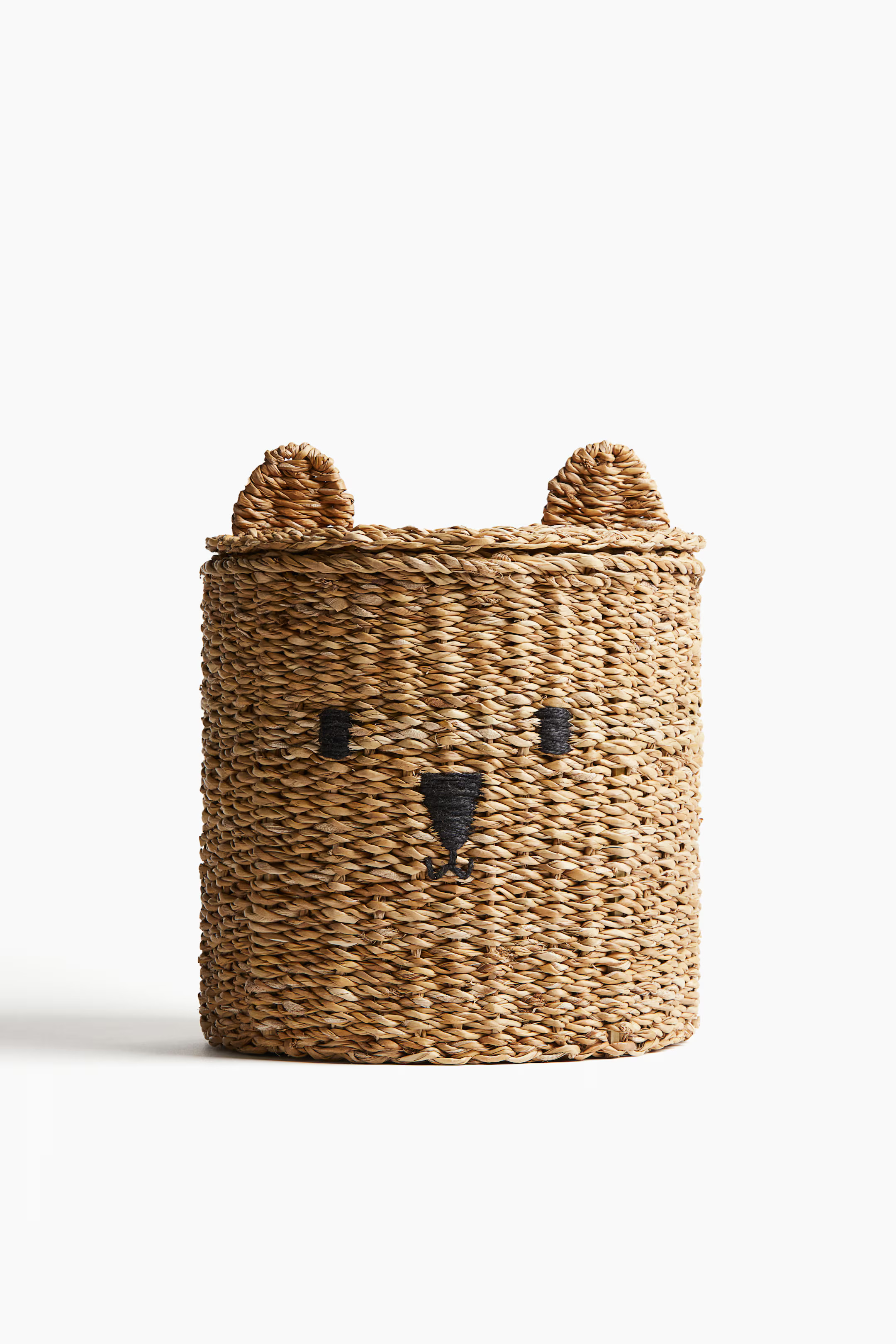 Storage Basket with Lid - Beige/seagrass - Home All | H&M US | H&M (US + CA)