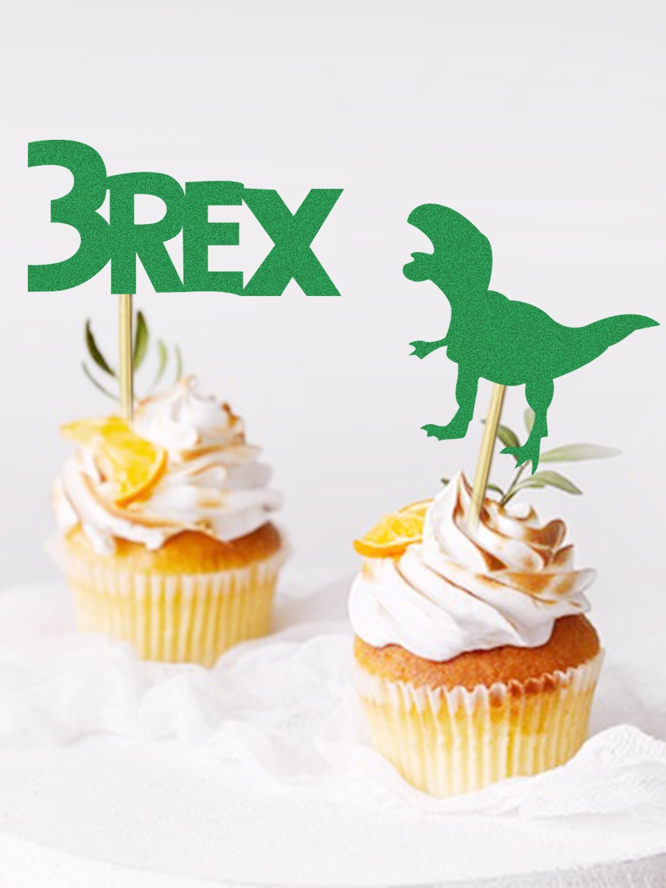 12pcs Dinosaur & Letter Decor Cake Topper, Cartoon Paper Animal & Number Decor Cake Top Decoratio... | SHEIN