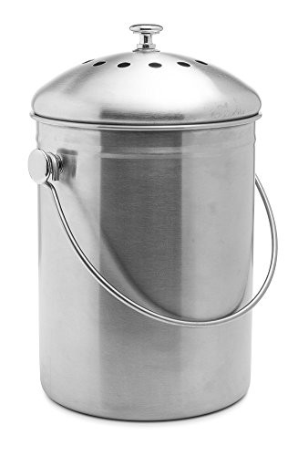 EPICA Stainless Steel Compost Bin 1.3 Gallon-Includes Charcoal Filter | Amazon (US)