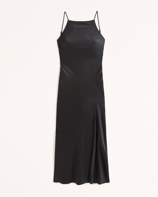 Satin Low Back Maxi Dress | Abercrombie & Fitch (US)