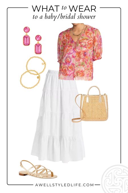 Baby Shower/Bridal Shower Outfit Inspiration	

Johnny Was blouse, skirt from Bloomingdales. Bag and shoes and jewelry from Talbots.

#fashion #fashionover50 #fashionover60 #springfashion #summerfashion #bridalshoweroutfit #babyshoweroutfit #springevent #summerevent #talbots #bloomingdales

#LTKFestival #LTKStyleTip #LTKParties