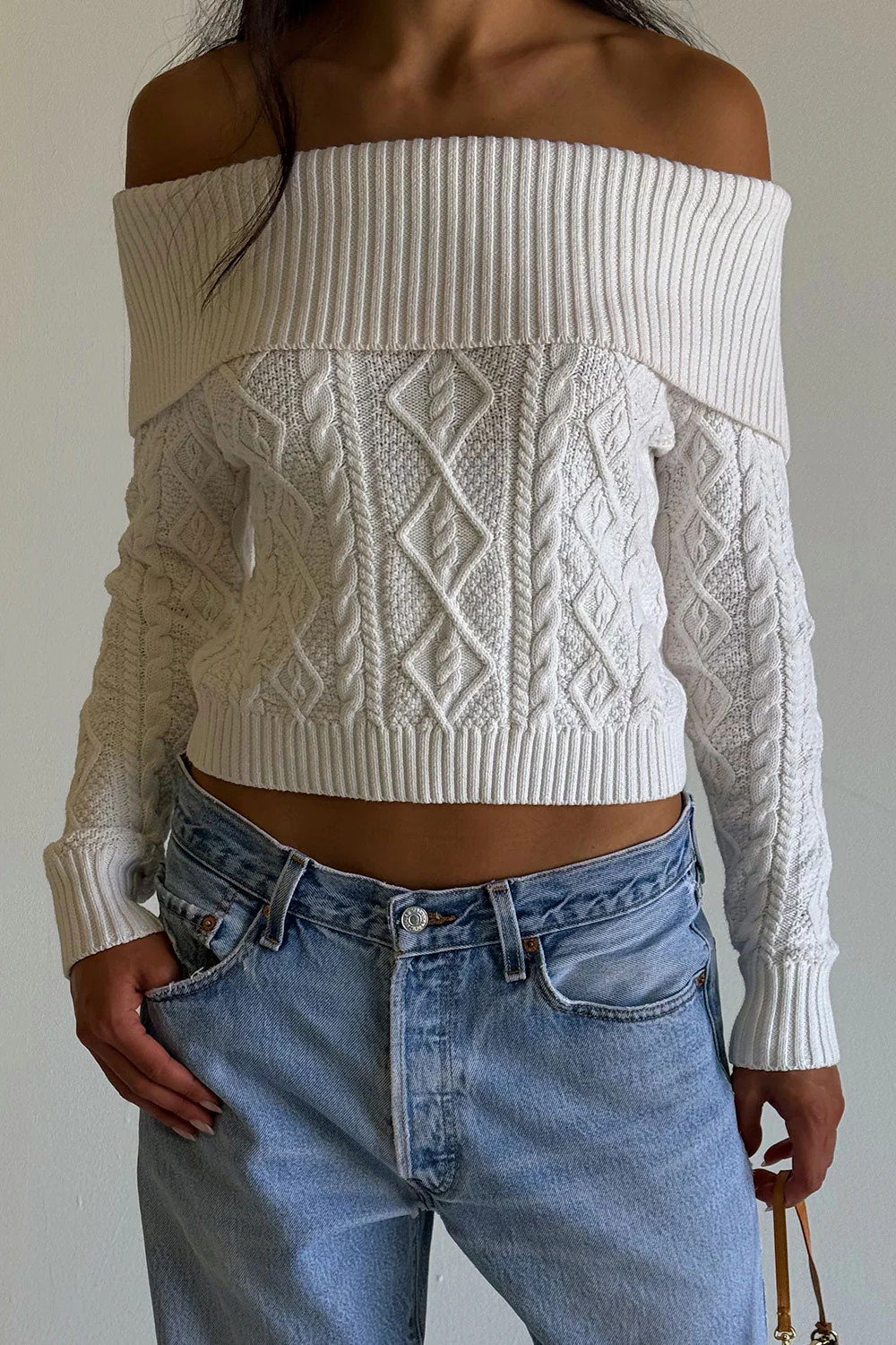 Saint Off The Shoulder Knit Sweater | Frankies Bikinis