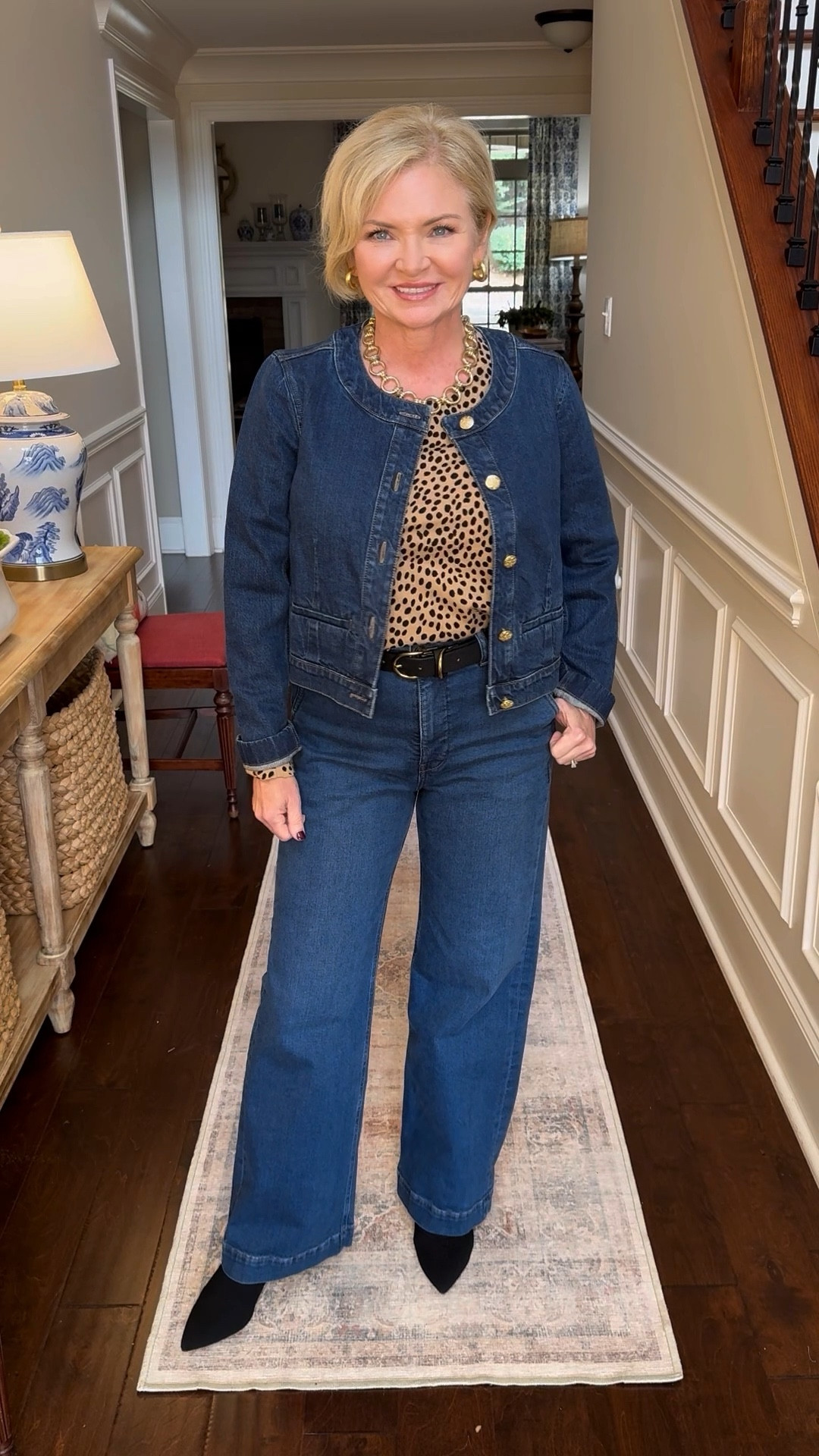 Denim on denim is a huge trend this year! I love this denim
Lady jacket from J Crew Factory.  It's an updated take on a classic! The sweater & trouser jeans are also from J Crew Factory. I'm wearing the jacket in Small, sweater in Medium and jeans in 27.

Denim on denim
Denim jacket
Denim trends
Animal print
Fall outfits
Thanksgiving outfit
Boots

#jcrewfactory
#falltrends
#denimtrends
#fashionover50
#stylewithserena
#midlifestyle

#LTKVideo #LTKOver40 #LTKFindsUnder100