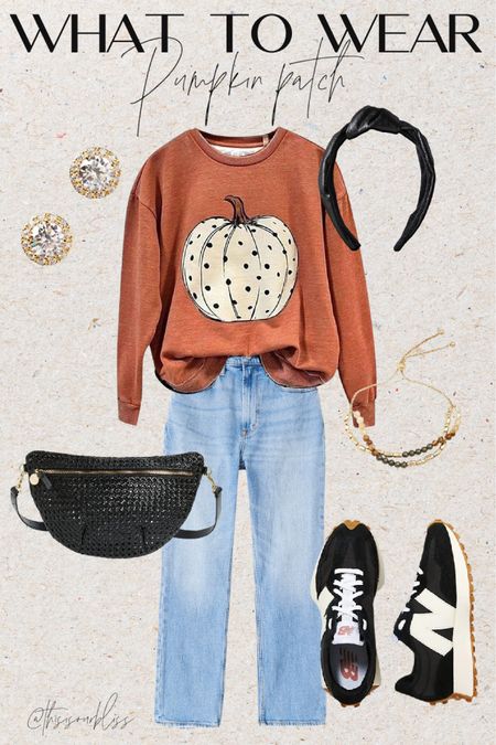 Pumpkin patch outfit idea! 🍁🎃🍂 fall outfit inspo 
Pumpkin sweatshirt 
Jeans 
Sneakers 
Clare V Fanny pack 

#LTKfindsunder50 #LTKSeasonal #LTKstyletip