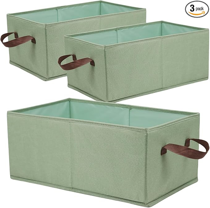 3PCS Closet Organizers and Storage, Collapsible Storage Bins, Sturdy Wardrobe Clothes Organizer, ... | Amazon (US)