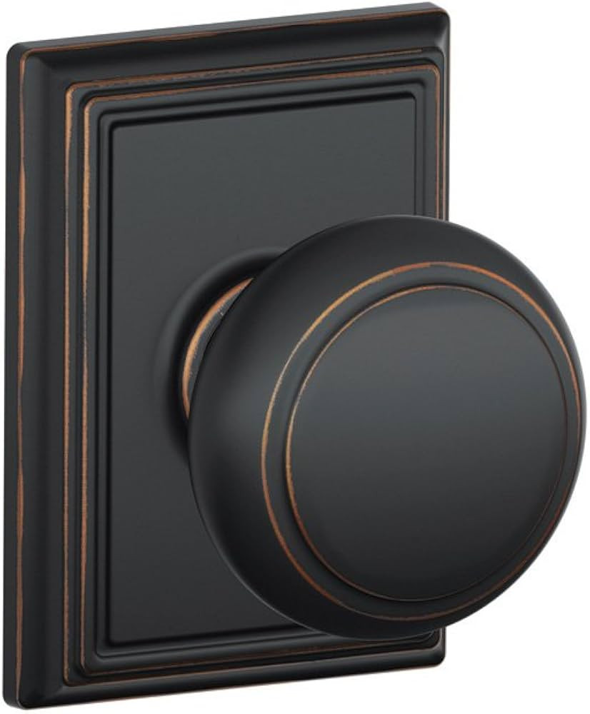 Schlage F10AND716ADD Addison Collection Andover Passage Knob, Aged Bronze | Amazon (CA)