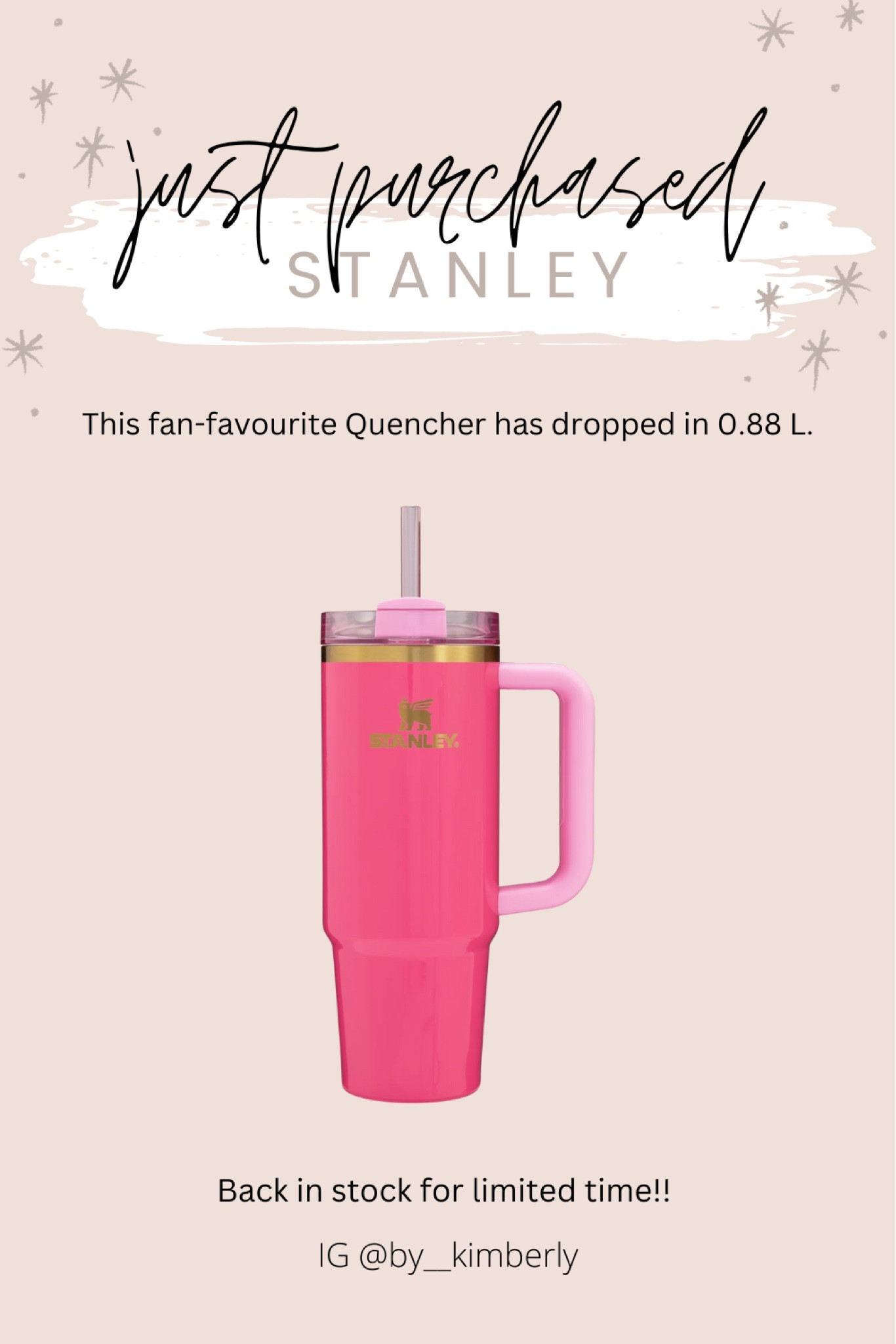 PINK PARADE STANLEY QUENCHER BACK IN STOCK FOR LIMITED TIME!!! 

#LTKtravel #LTKfindsunder50 #LTKhome