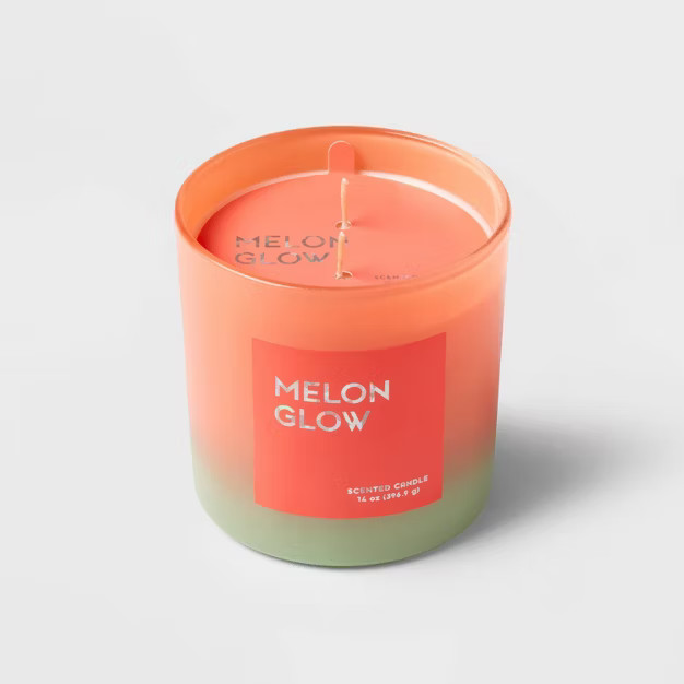 12oz Ombre Oval Candle Melon Glow - Opalhouse™ | Target