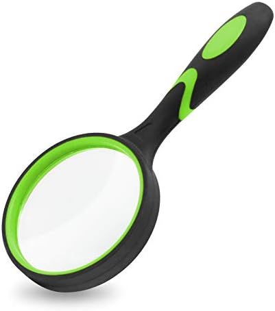MJIYA Magnifying Glass, 8X Handheld Reading Magnifier for Kids and Seniors, Non-Scratch Quality G... | Amazon (US)