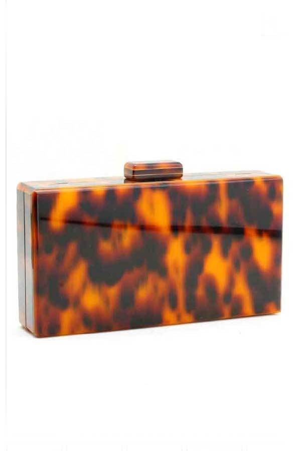 Social Threads Acrylic Tortoise Print Clutch / Size One Size | Social Threads