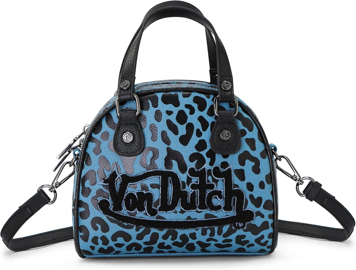 Von Dutch Womens Animal Print Bowling Bag Purse - Womens Handbag with Adjustable Strap, Spacious ... | Amazon (US)