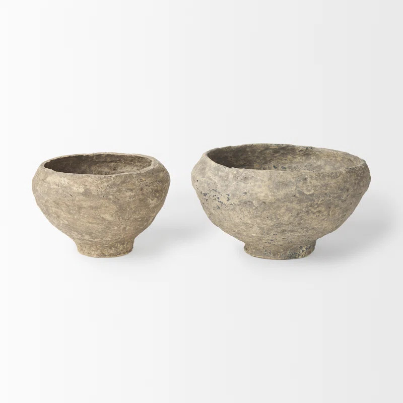 Aldrich Handmade Paper Mache Decorative Bowl - Set of 2 | Joss & Main