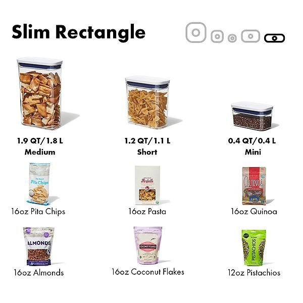 OXO 1.7 qt. Short Rectangle POP Container | The Container Store