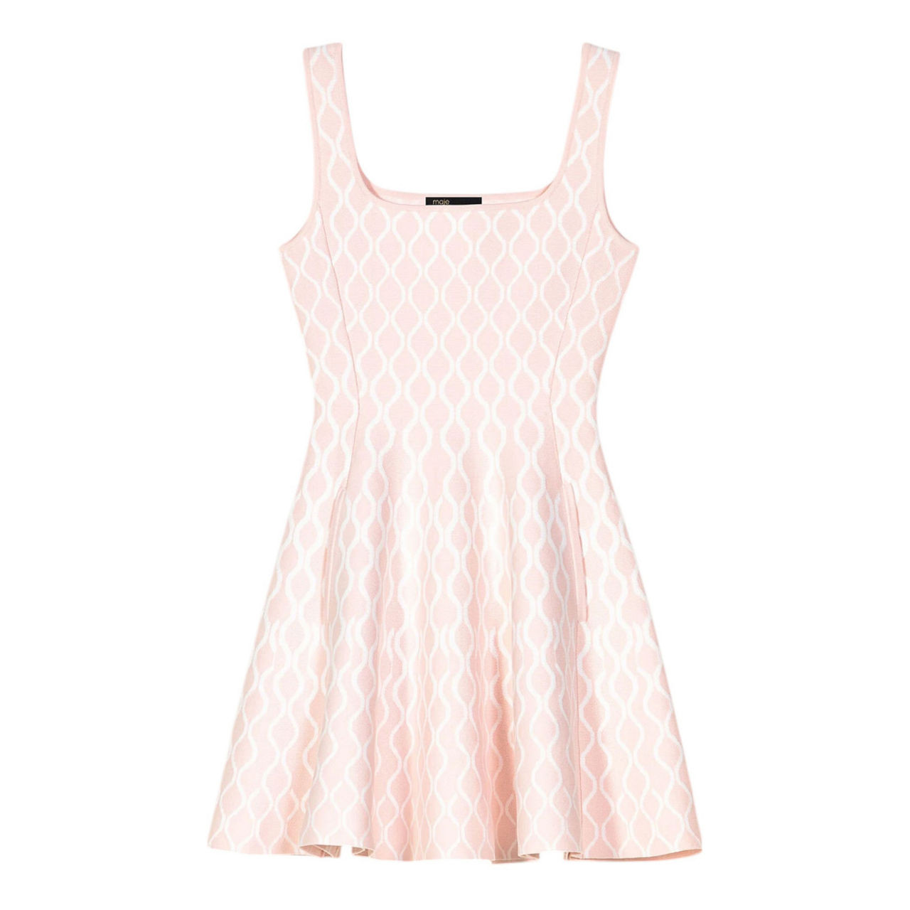 MAJE The Sustainable Edit Graphic Jacquard Mini Dress - White | Brown Thomas (IE)