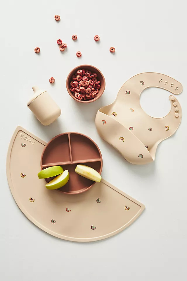 Mushie Rainbow Feeding Set | Anthropologie (US)